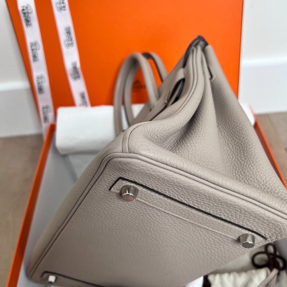 100% Authentic Hermes Birkin 30 Trench Togo PHW Stamp T - Picture 5 of 16